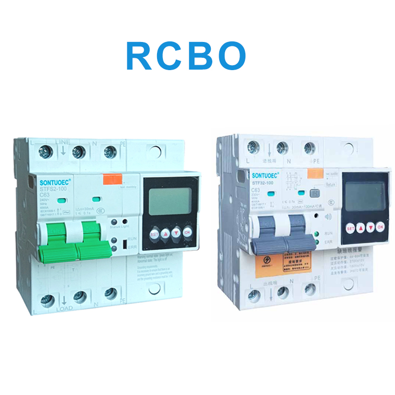 100A 2P 4P Multifunkční RCBO