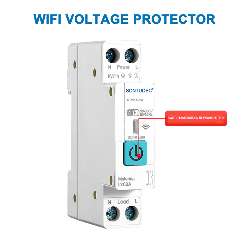 Inteligentní typ kolejnice WiFi napětí Protector